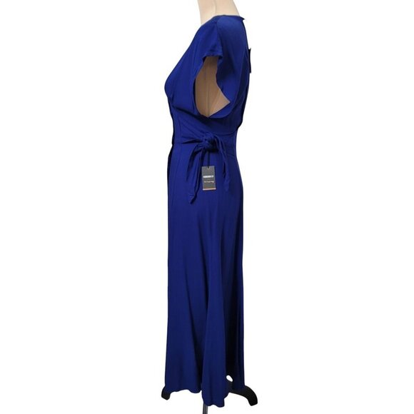 Forever 21 Size XS Indigo Blue Button Front Midi Dress, NEW with Tag - Picture 8 of 16